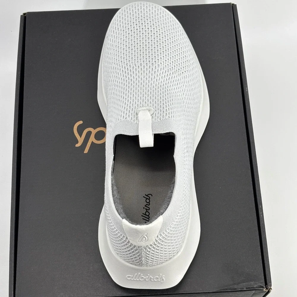 Allbirds Tree Dasher Relay Mens 12 Blizzard White Slip On Running Shoes New